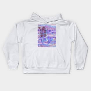 Raeni purple betta dreams by Renee Lavoie Kids Hoodie